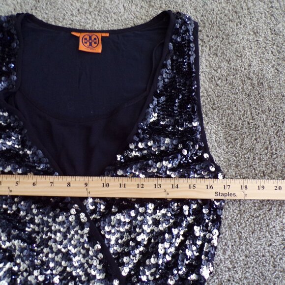 NWT Tory Burch sequined mini dress S - Picture 7 of 11